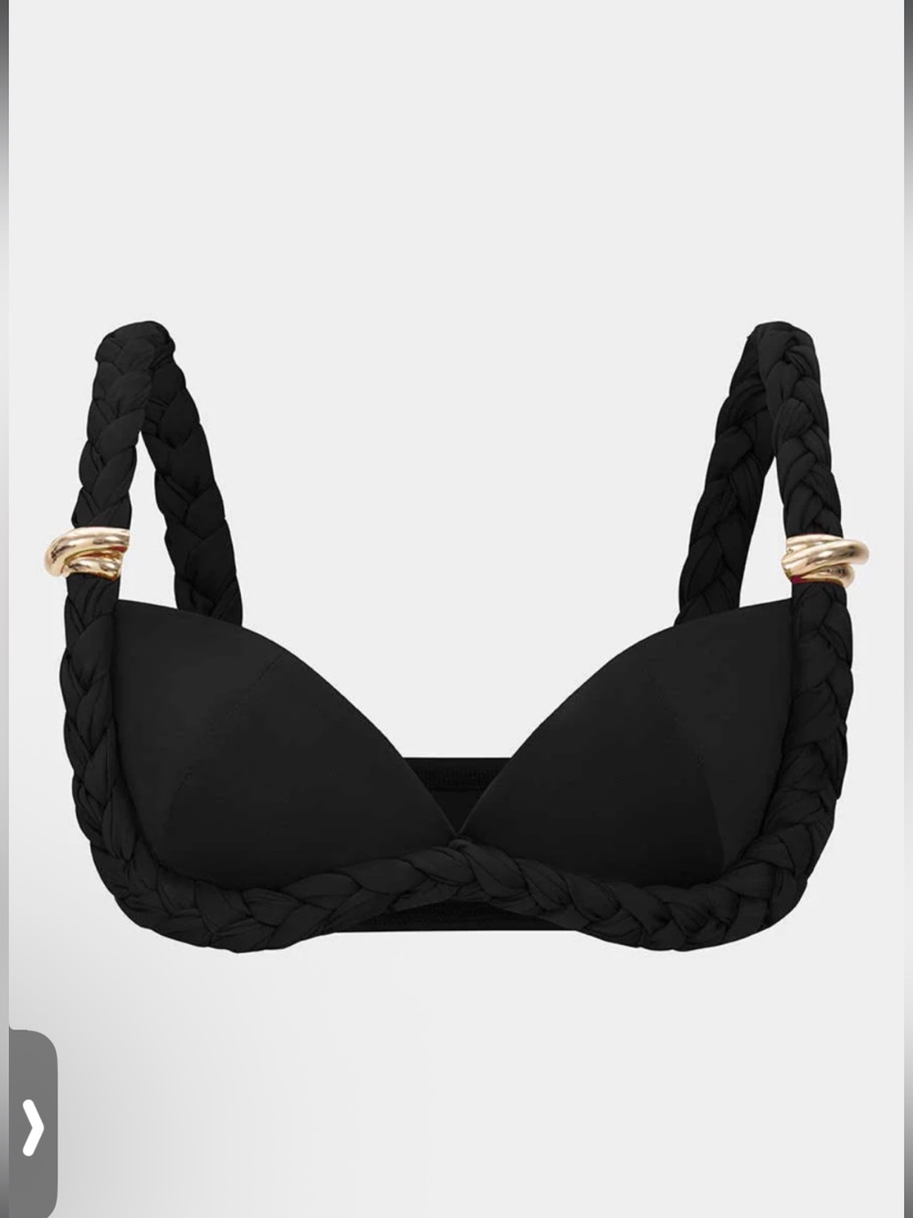 Metallic Decor Braided black Cami Top